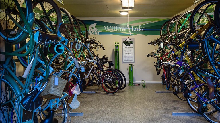 Cycle Hub with Indoor Storage and Repair Station