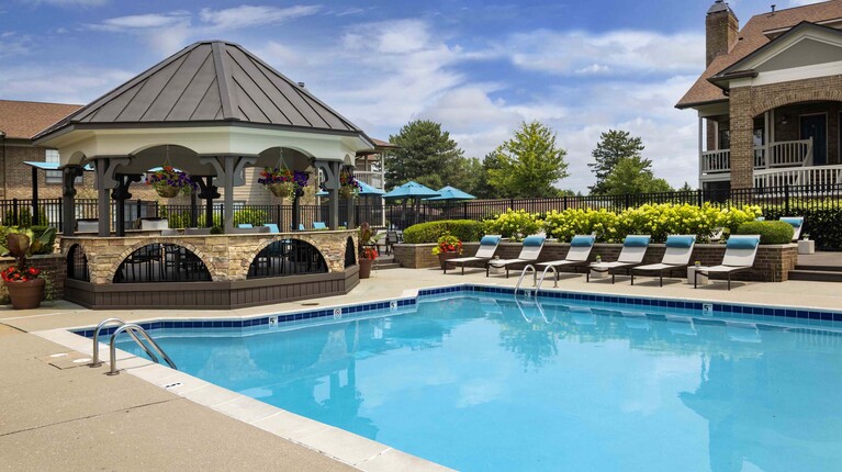Resort-Inspired Pool with Gazebo and Sundeck