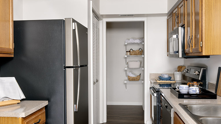 Kitchen with Luxury Plank Flooring 