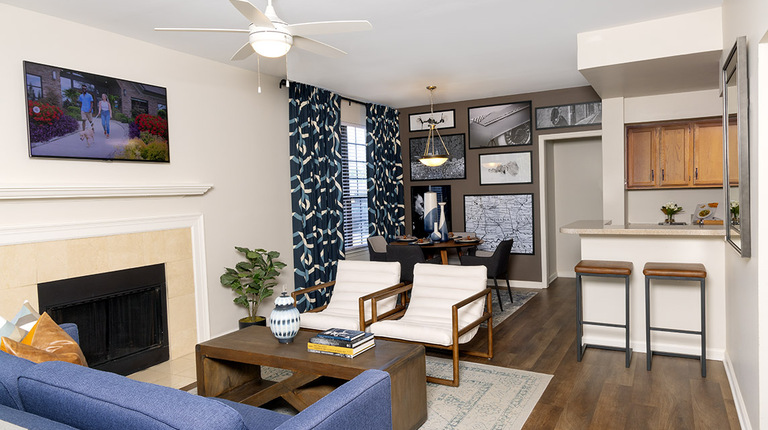 Spacious Living Room and Dining Area